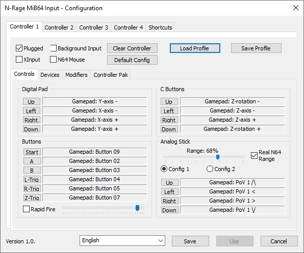 NRage_Controls Dialog